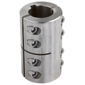 Climax Metal Products 2MISCC-09-09SKW Metric Two-Piece Industry Standard Clamping Coupling with Keyway 2MISCC-09-09SKW